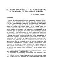 El Atlas Lingüístico y Etnográfico de la provincia de Santander (España)