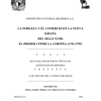 La nobleza y el comercio en la Nueva España del siglo XVIII. El primer Conde la Cortina (1741-1795)