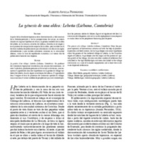 La génesis de una aldea: Lebeña (Liébana, Cantabria)