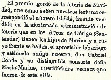 La Voz de Liébana, 30/12/1912. Pulsar para ampliar
